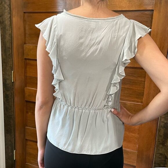 Banana Republic Sleeveless Side Ruffle Top Blouse - Picture 6 of 11